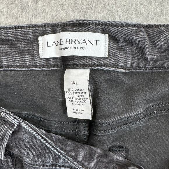 Lane Bryant Jeans Womens Size 16L Black High Rise Ultimate Stretch Skinny Curvy - Picture 6 of 12